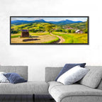 Summer Mountain Village Wall Art