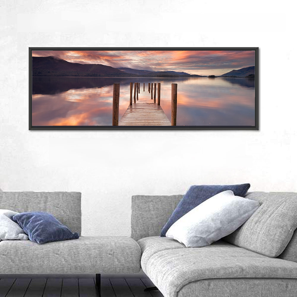 Flooded Jetty in Derwent Water Wall Art