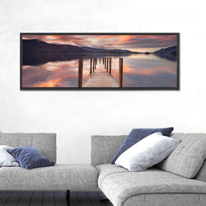 Flooded Jetty In Derwent Water Wall Art