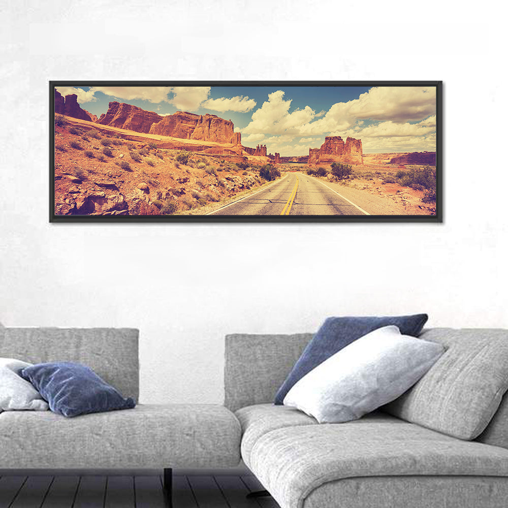Vintage Desert Road USA Wall Art