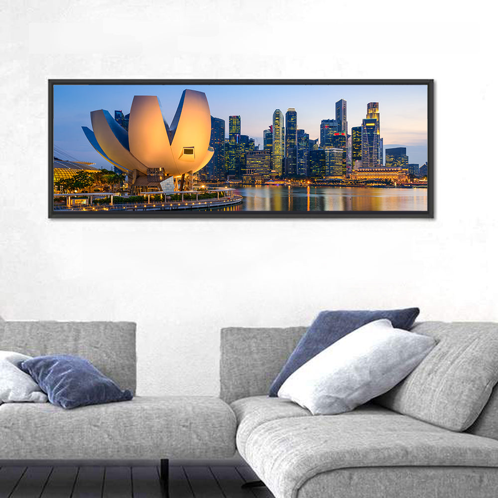 Singapore Marina Skyline at Dusk Wall Art
