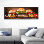 Rustic Homemade Burger Trio Wall Art