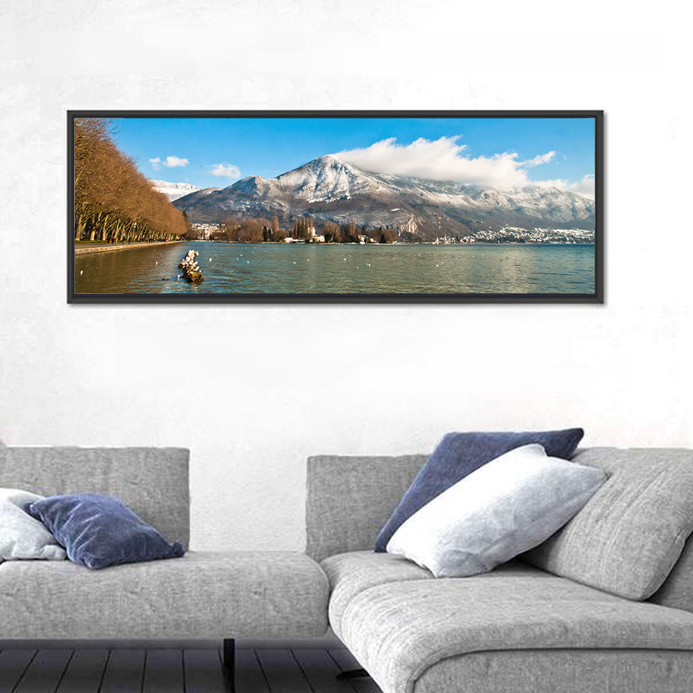 Lake Annecy Winter View Wall Art