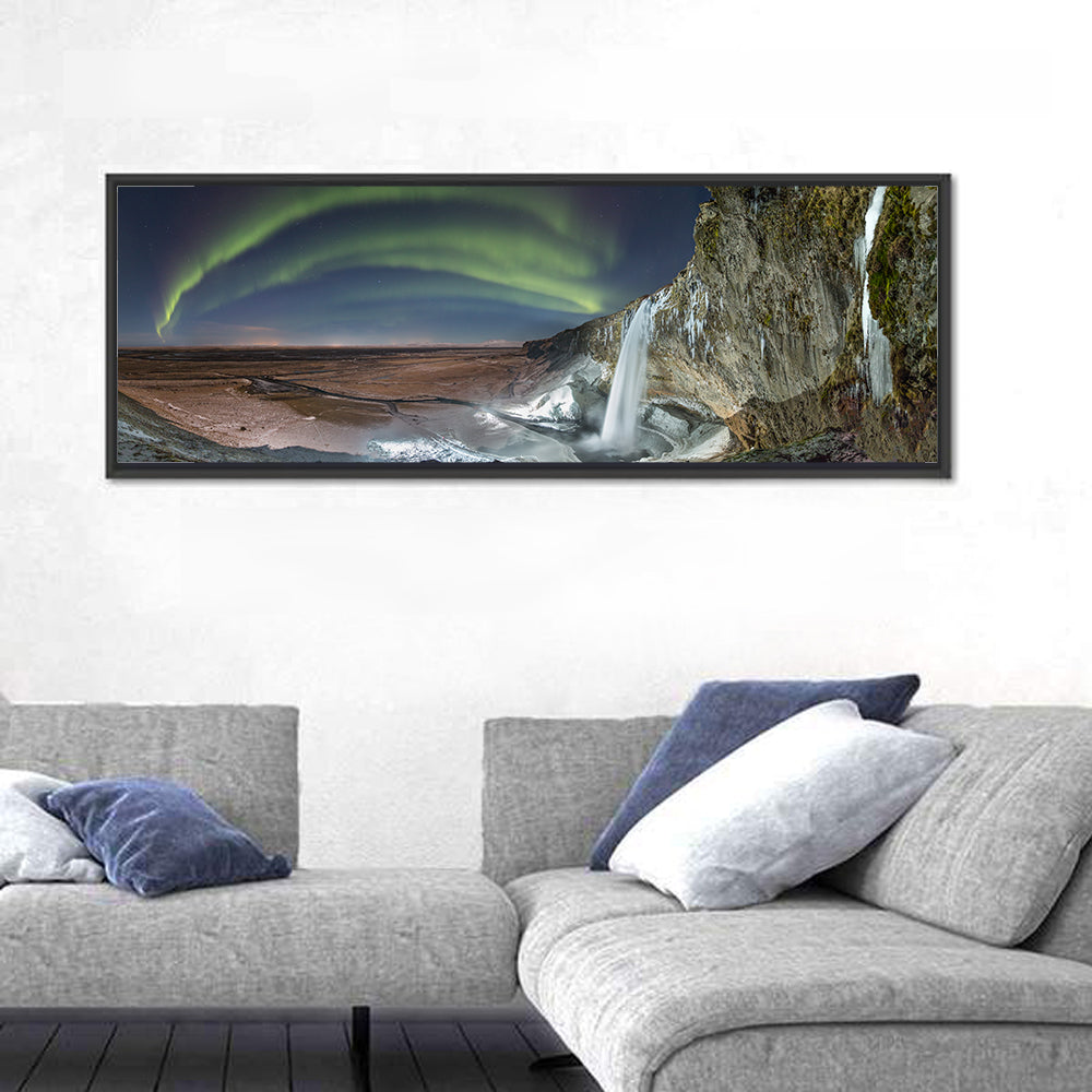 Seljalandsfoss Waterfall Nightscape Wall Art