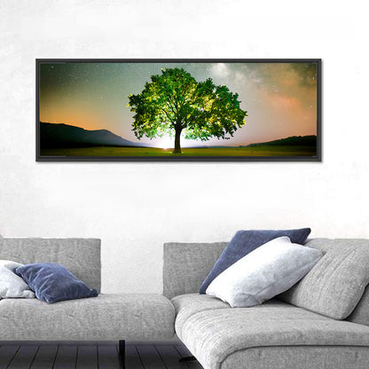 Lone Tree Under Milky Way Wall Art