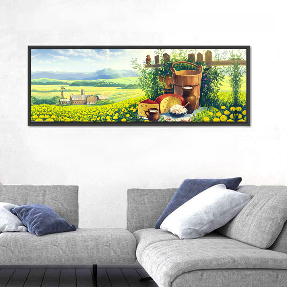 Dandelion Field Landscape Wall Art