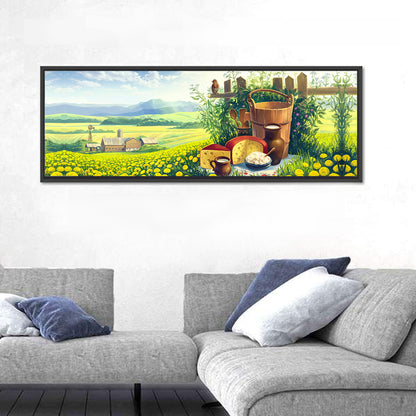 Dandelion Field Landscape Wall Art