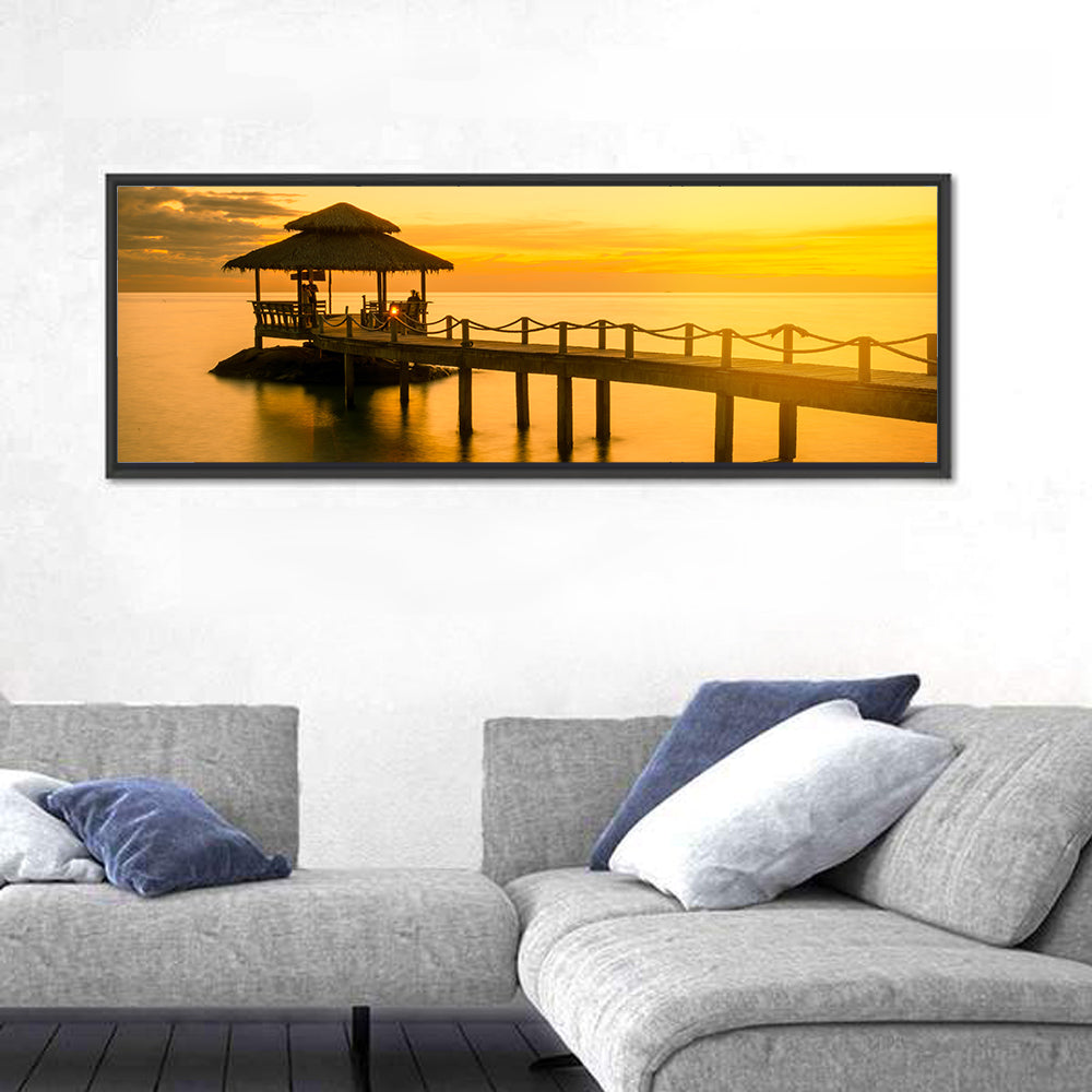 Phuket Wooden Pier at Sunset Wall Art