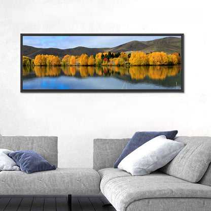 Lake Ruataniwha Autumn Reflection Wall Art