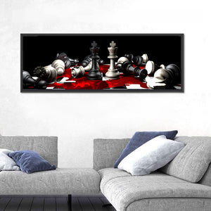 Chess Pieces In Game Wall Art