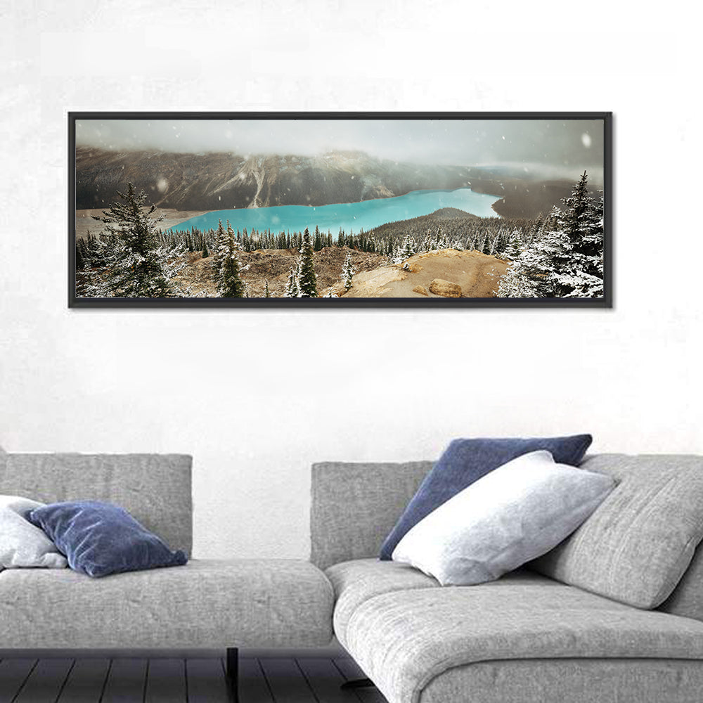 Peyto Lake In Winter Wall Art