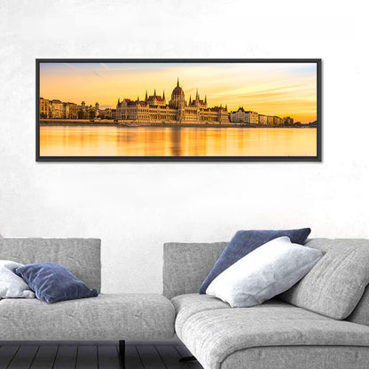 Budapest Parliament at Golden Hour Wall Art