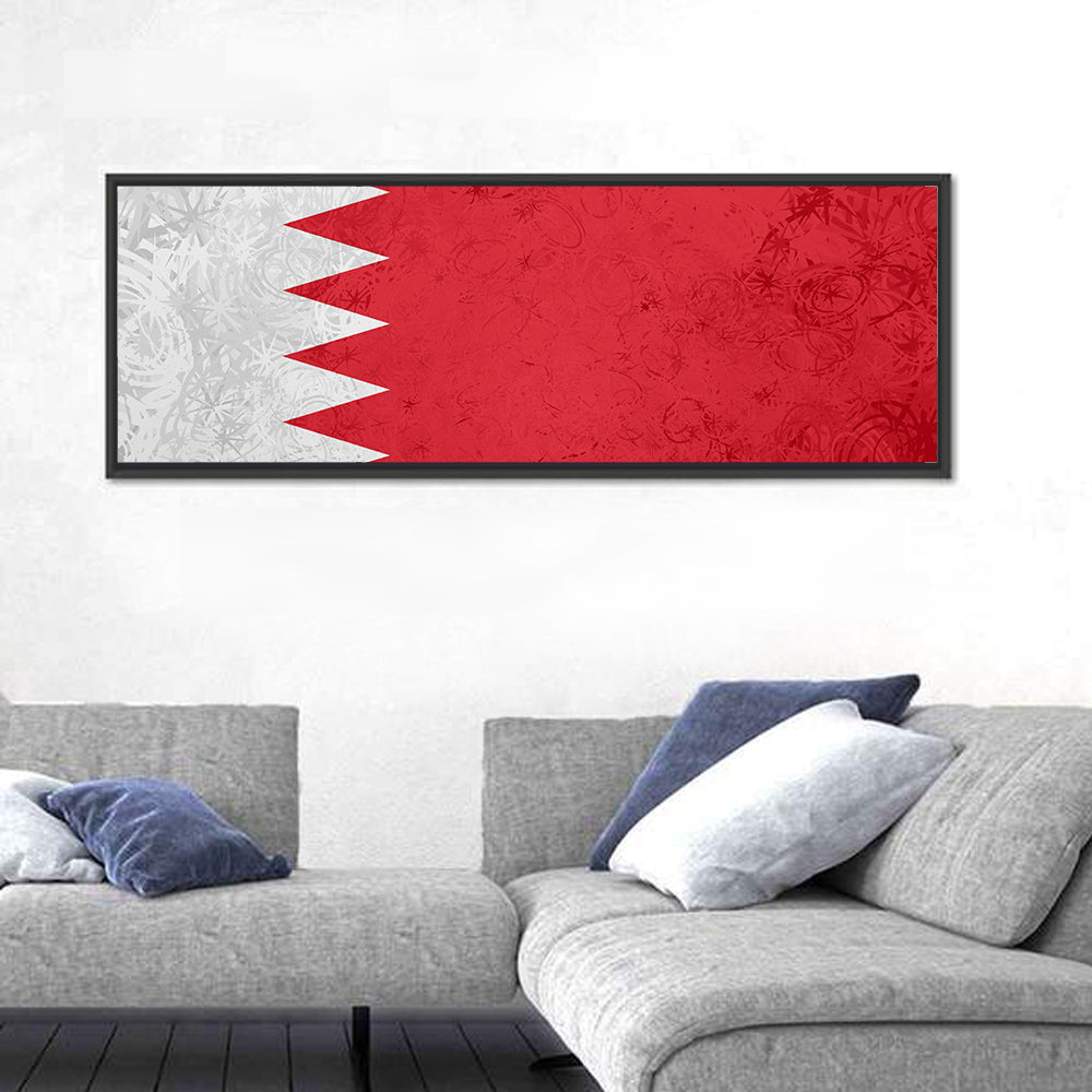 Bahrain Flag with Serrated Edge Wall Art