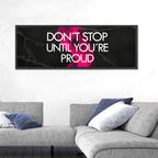 Fitness Quote on Black Marble Wall Art