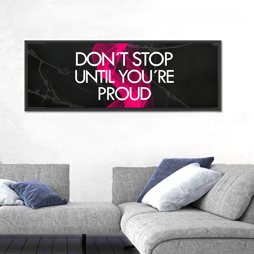 Fitness Quote on Black Marble Wall Art