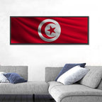 Tunisia Flag with Crescent and Star Wall Art