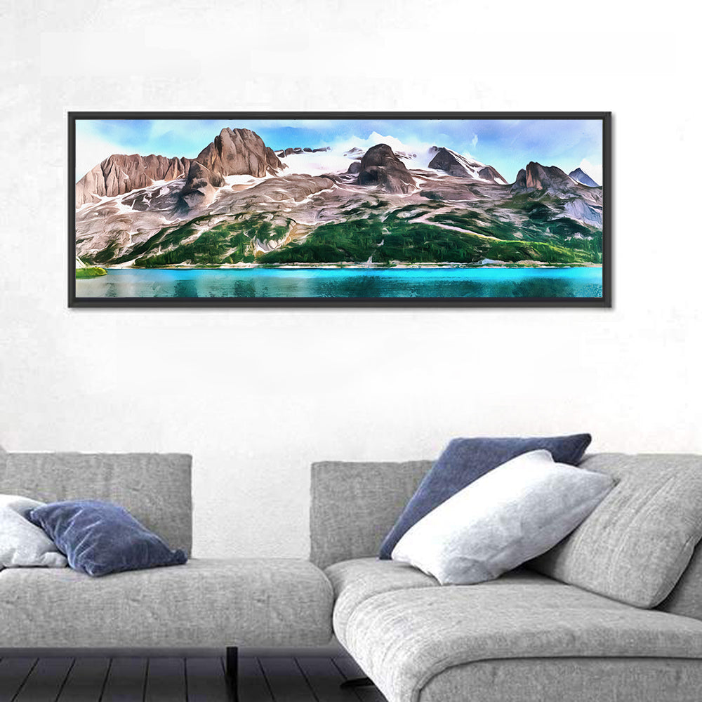 Snow-capped Mountain Lake Wall Art