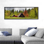 Slovenian Alps Cabin in Fog Wall Art