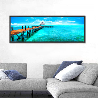 Wooden Jetty Near Cancun Wall Art