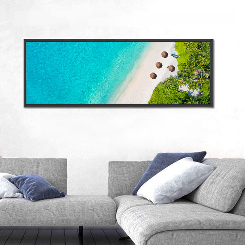 Maldives Aerial Beach View Wall Art