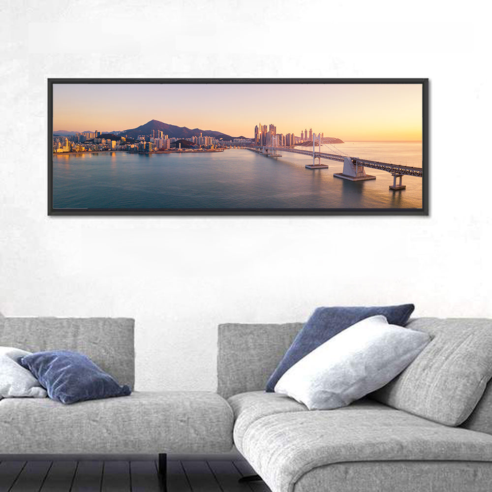 Gwangan Bridge Sunrise Skyline Wall Art
