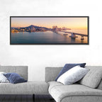 Gwangan Bridge Sunrise Skyline Wall Art
