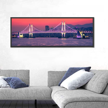 Gwangan Bridge Night Skyline Wall Art