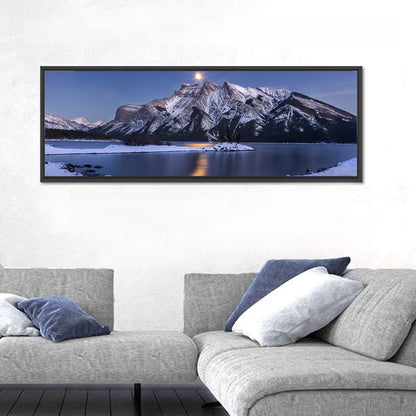 Moonlit Lake Minnewanka Wall Art