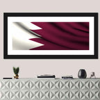 Waving Qatar Flag Wall Art