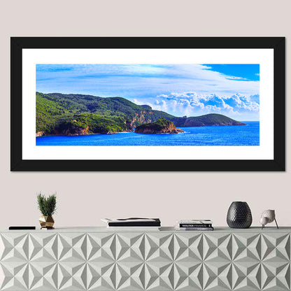 Paleokastrica Coastline In Corfu Wall Art