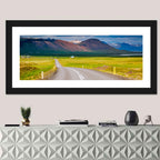Icelandic Winding Road Toward Mountains Wall Art