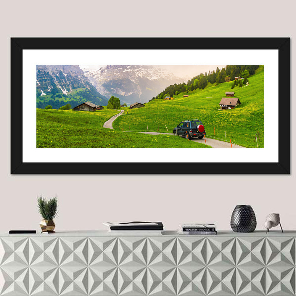 Grindelwald Alpine Village Road Wall Art