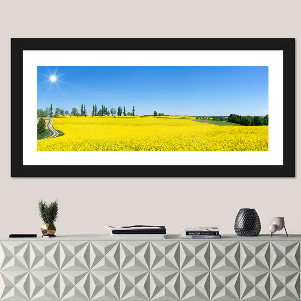 Winding Path Through Rapeseed Field Wall Art