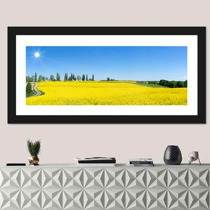 Winding Path Through Rapeseed Field Wall Art