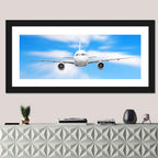 Front View Airliner with Motion Blur Wall Art