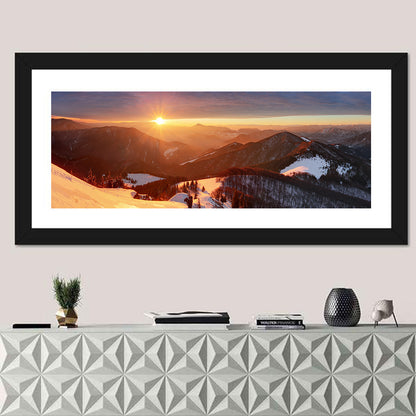 Slovakia Winter Mountain Sunset Wall Art