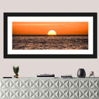 Sunset Over Open Ocean Wall Art