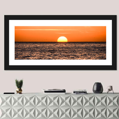 Sunset Over Open Ocean Wall Art