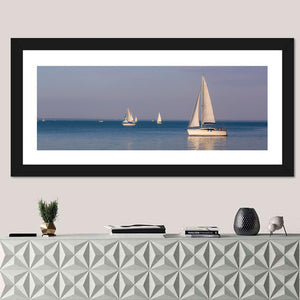 Lake Balaton With Sailboats Wall Art