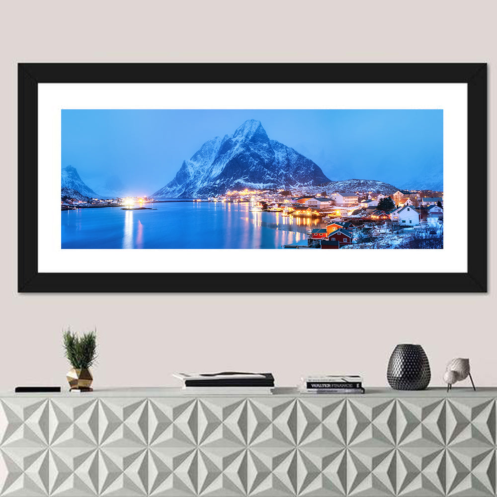 Reine Harbor at Twilight Wall Art