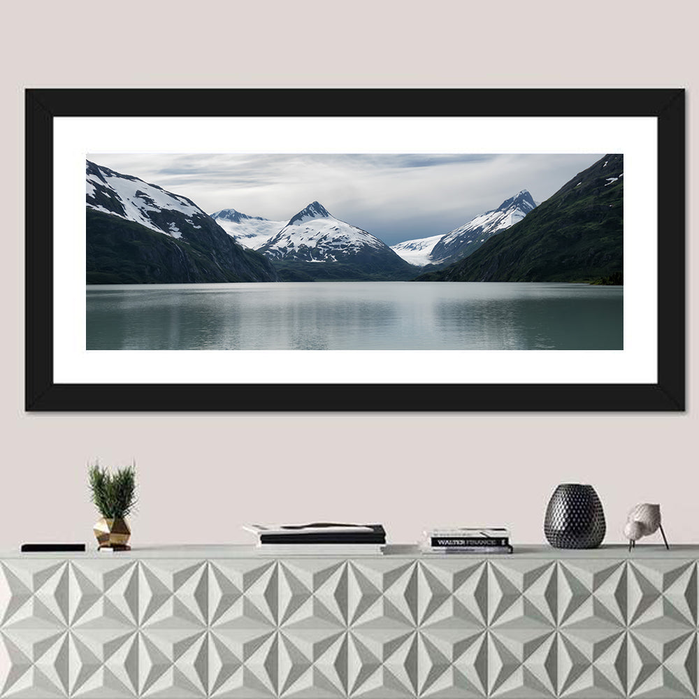 Glacial Mountain Lake Reflection Wall Art