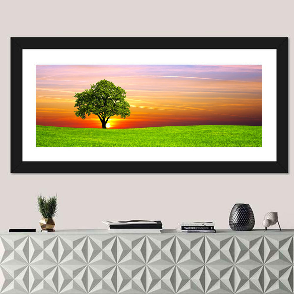 Lone Tree at Sunset Wall Art