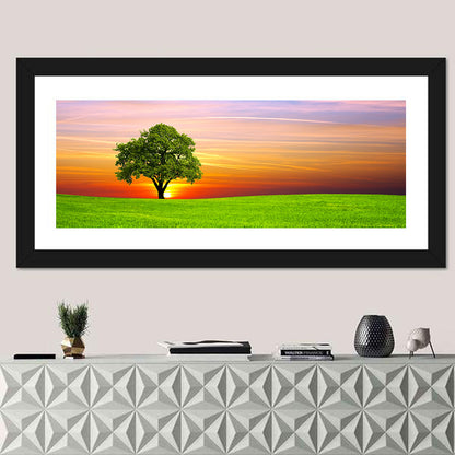 Lone Tree at Sunset Wall Art