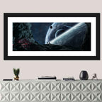 Astronaut Silhouettes in Cave Wall Art