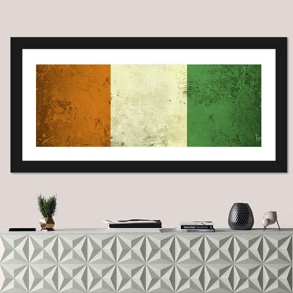 Ivory Coast Vintage Flag Wall Art
