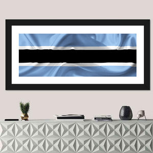 Waving Flag Of Botswana Wall Art