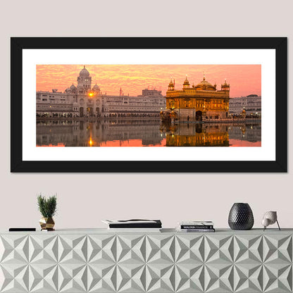 Golden Temple at Sunset Wall Art