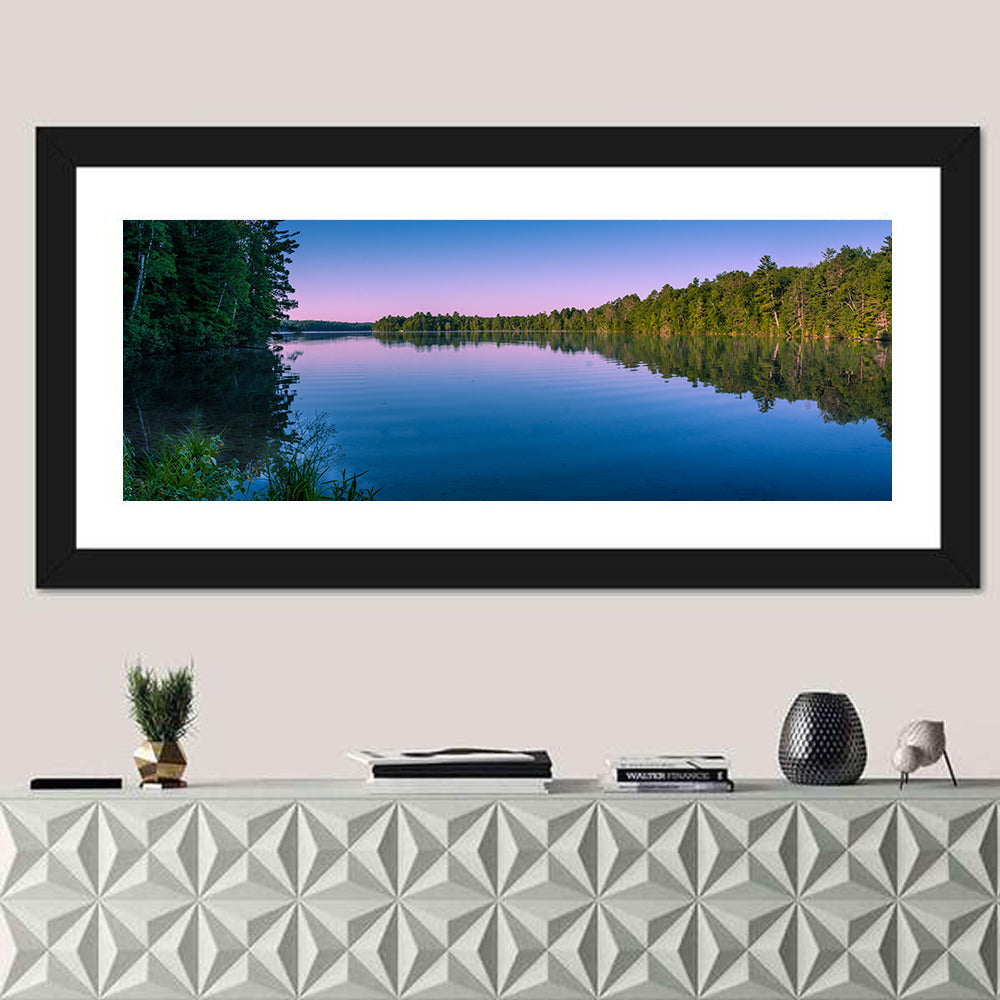 Lake Owen Wall Art in a room, panoramic