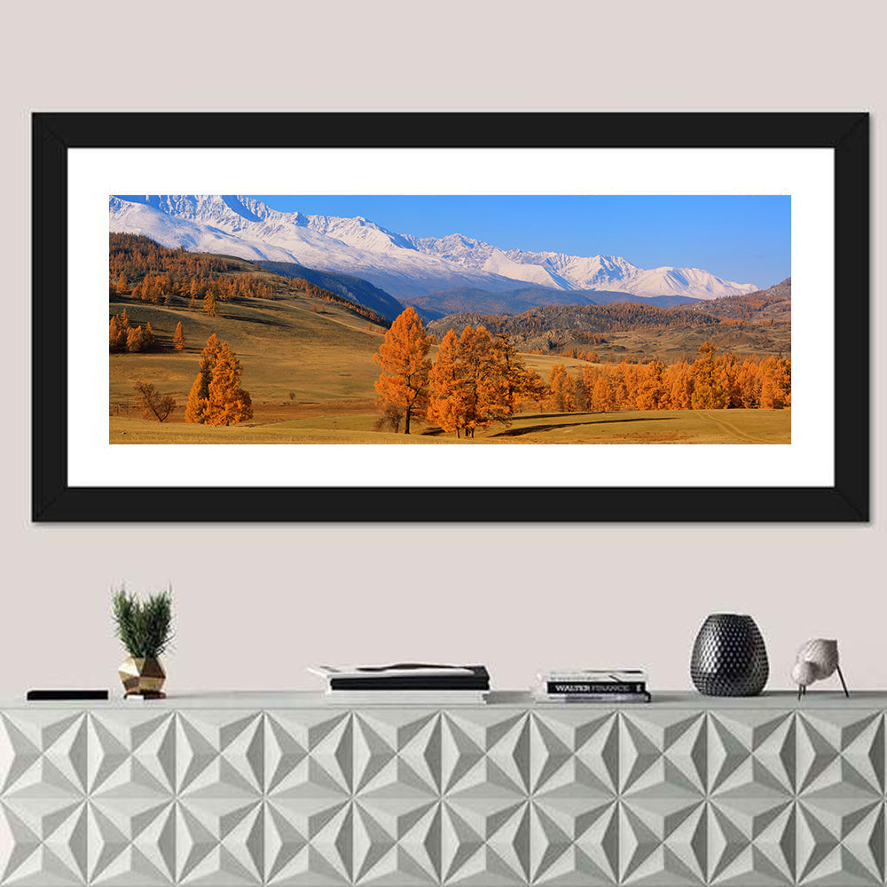Altay Mountains with Golden Larches Wall Art