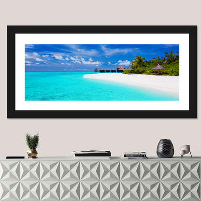 Turquoise Island with Water Bungalows Wall Art